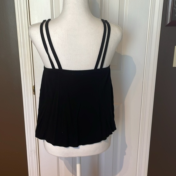 Ecote Sparkly Top with Double Spaghetti Straps and Gold Bars. XS - Picture 5 of 6